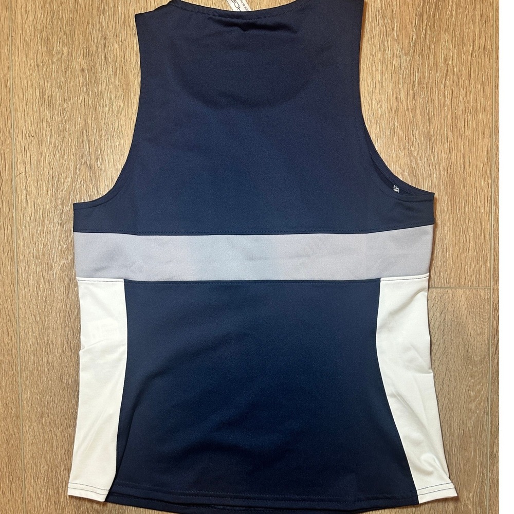 Inphorm Navy Blue Colorblock Athletic Tank Top Women Small NWT Tennis Gym